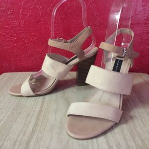Beige Leather Strappy Sandals P-Carisa 9.5M Madden